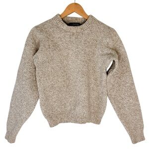 Vintage Lands End Sweater Women’s L Wool Crewneck Made USA Made Knit Pullover